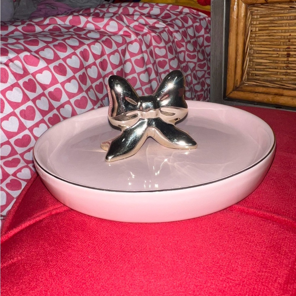 Bow trinket jewelry dish